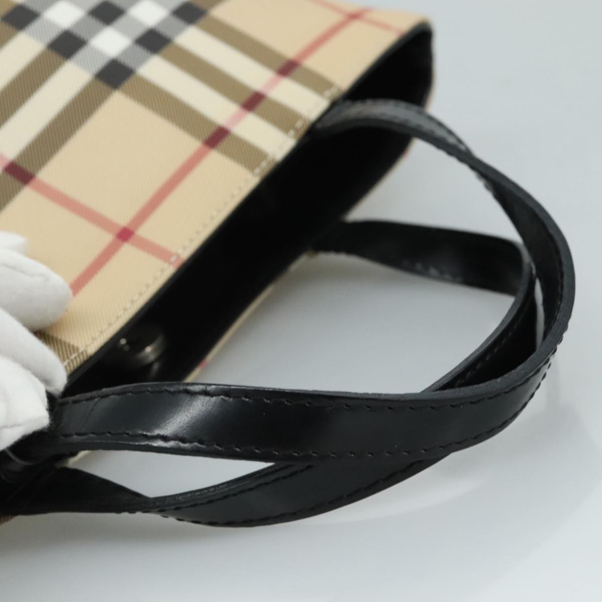 Burberry Top Handle Tote Nova Check Canvas