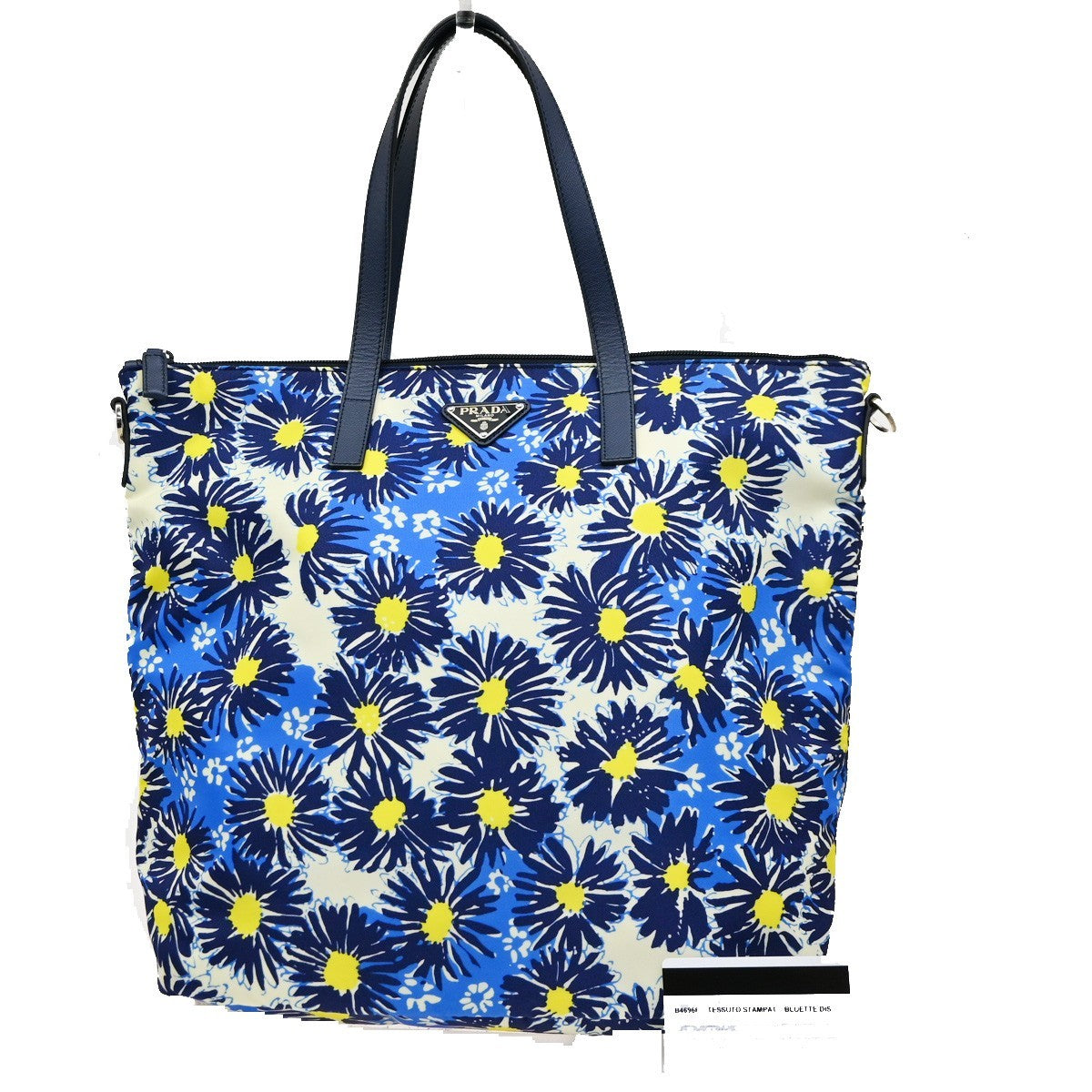 Prada Convertible Zip Tote Printed Tessuto