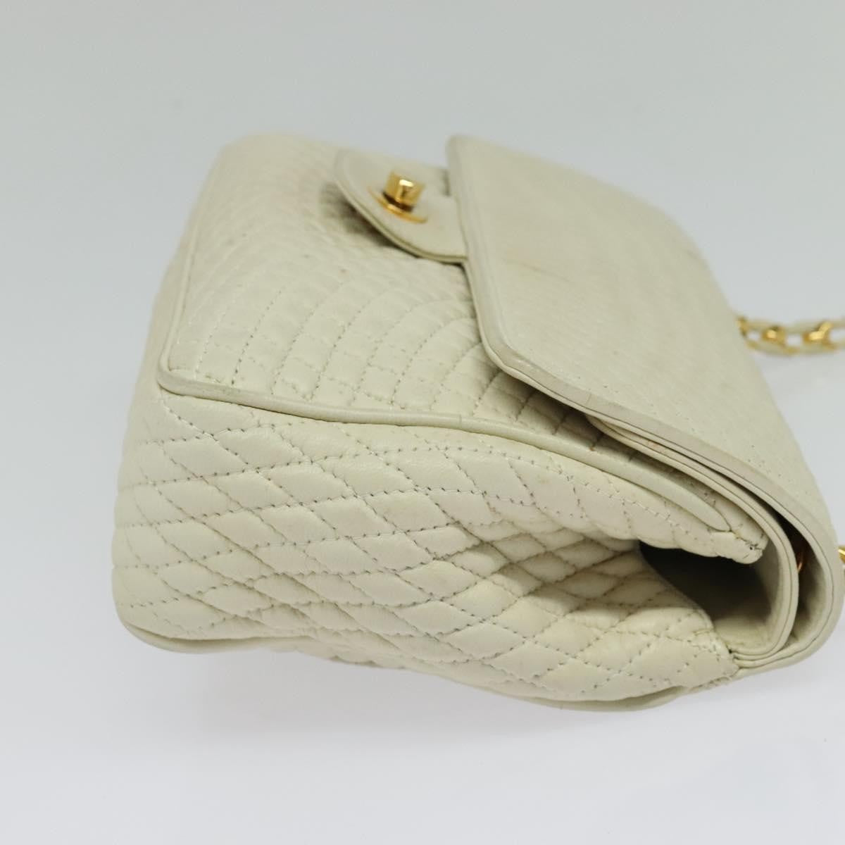 Bally Vintage Chain Shoulder Bag Quilted Leather