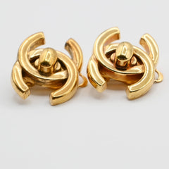 Chanel CC Turnlock Clip-On Earrings Metal