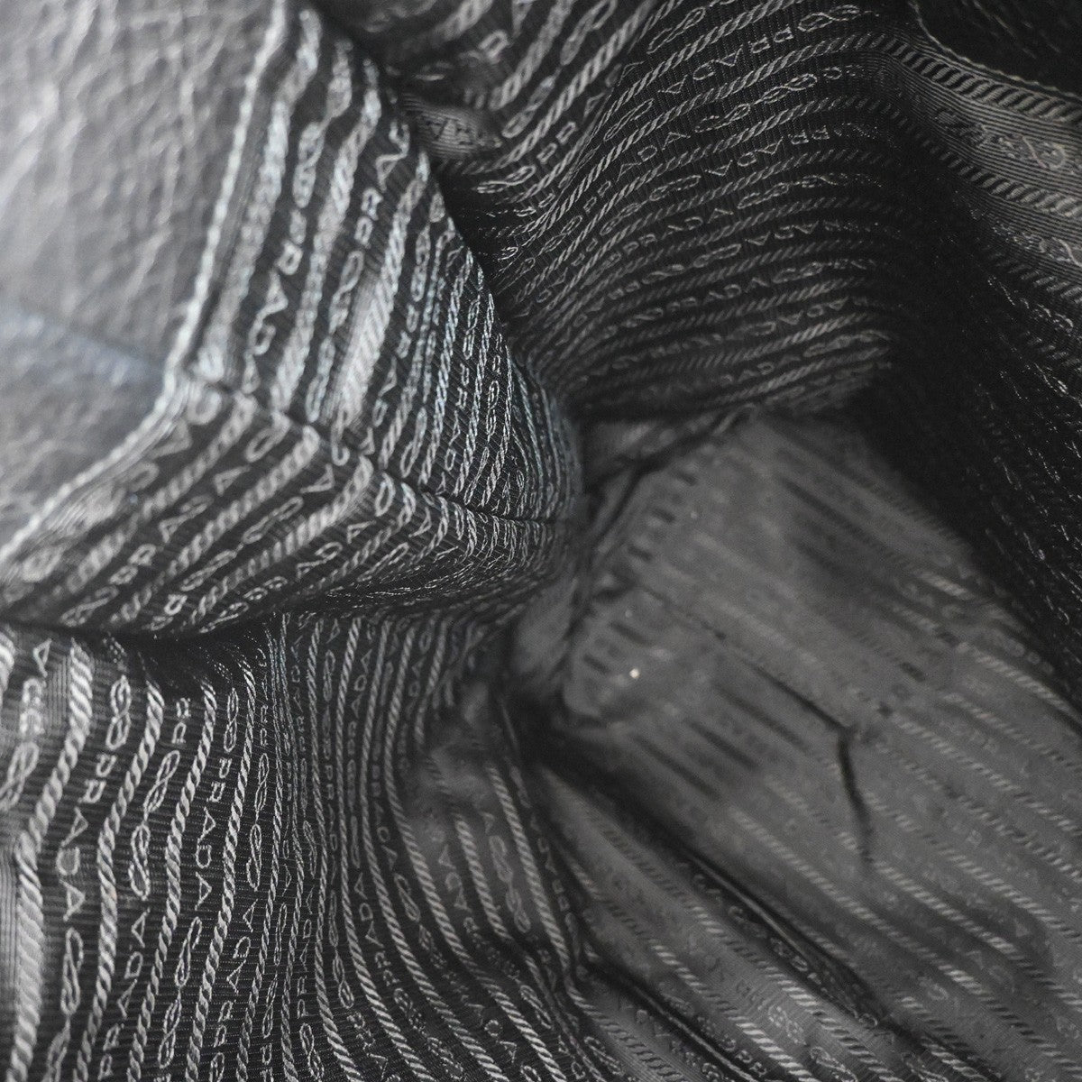 Prada Embossed Logo Convertible Open Tote Vitello Daino