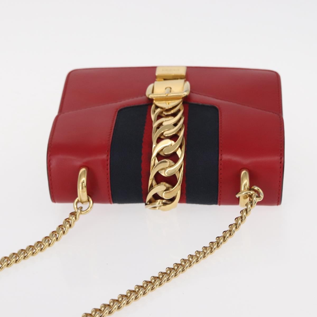 Gucci Sylvie Chain Shoulder Bag Leather