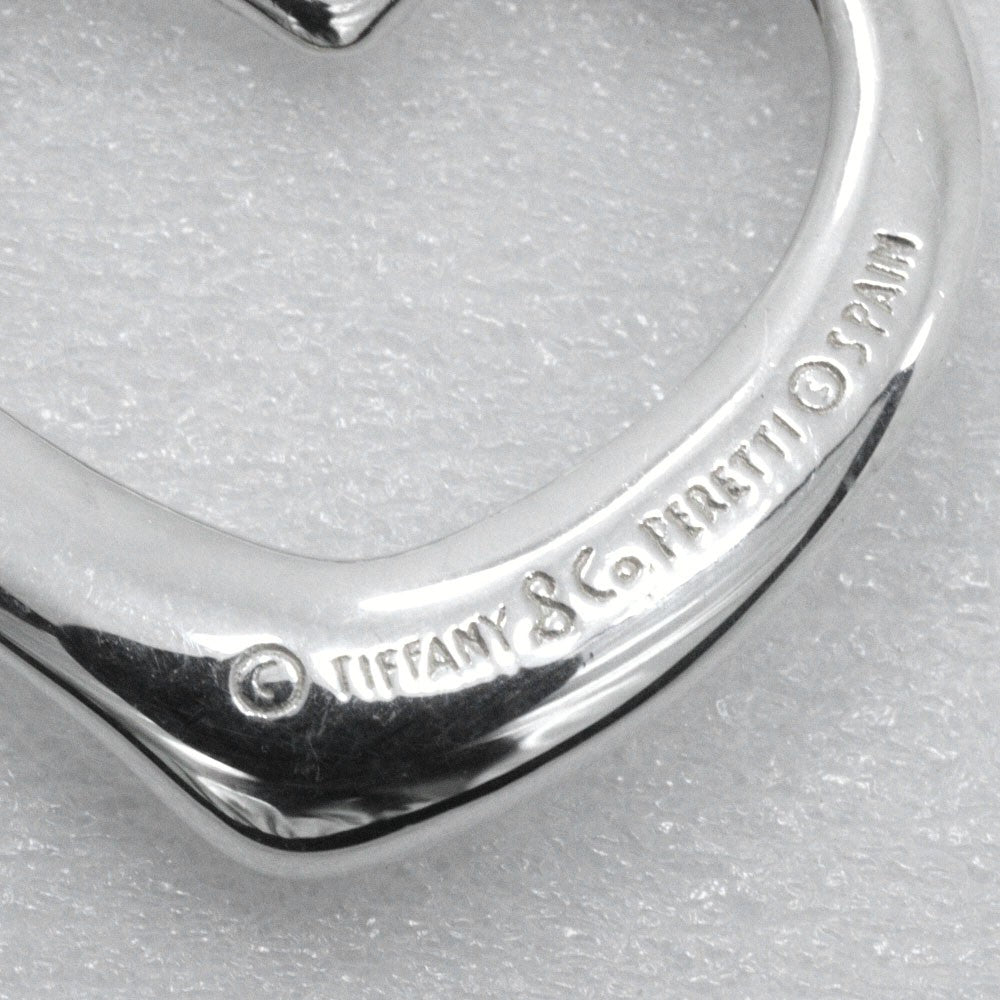 Tiffany & Co. Elsa Peretti Open Heart Pendant Necklace silver