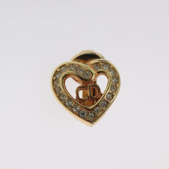 Christian Dior CD Heart Clip-on Earrings Metal and Crystals