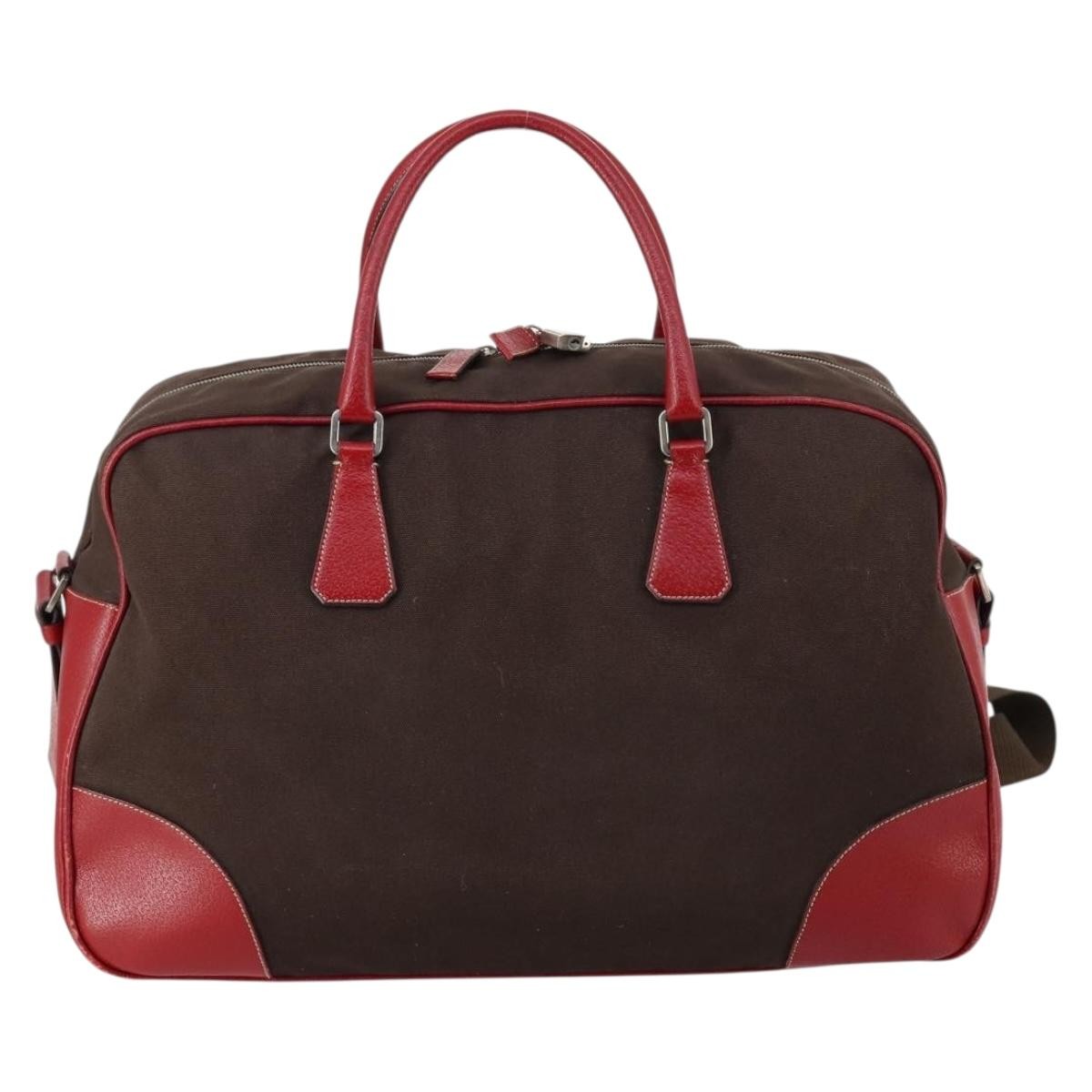 Prada Bowler Bag Canvas with Leather