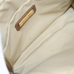 Christian Dior Vintage Honeycomb Zip Pouch Coated Canvas