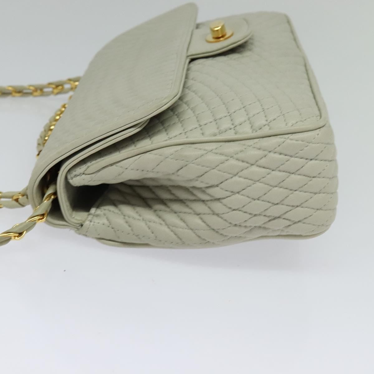 Bally Vintage Chain Shoulder Bag Quilted Leather