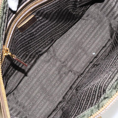 Prada Bowler Bag Canvas with Leather