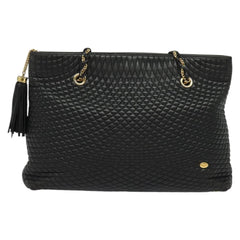 Bally Vintage Chain Shoulder Bag Quilted Leather