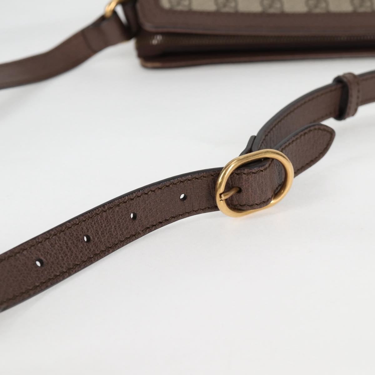 Gucci Ophidia Zip Shoulder Bag GG Coated Canvas