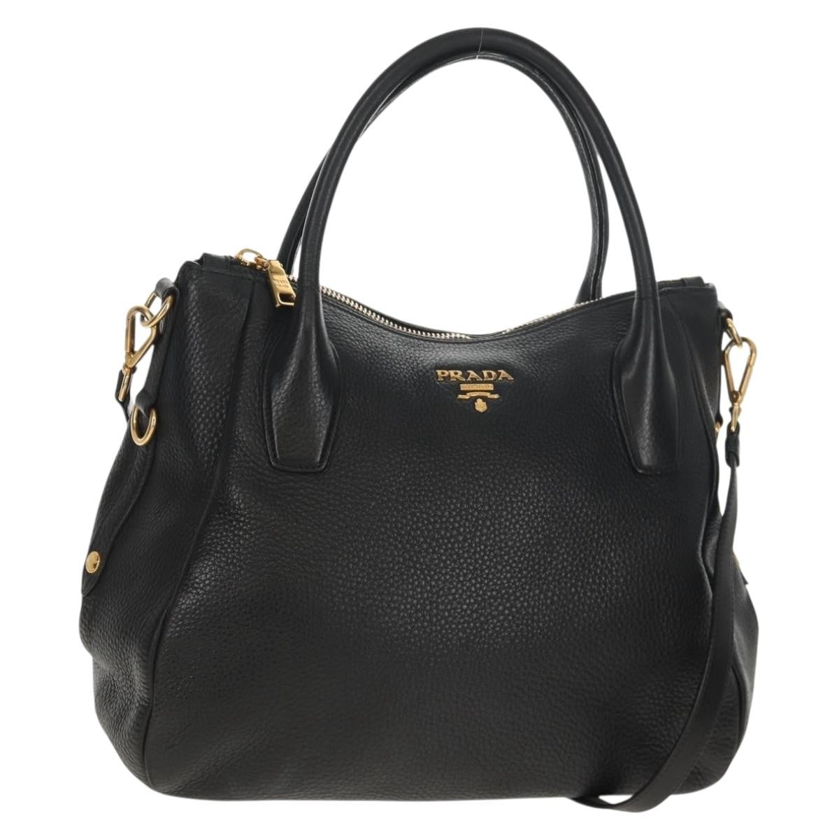 Prada Top Zip Convertible Tote Vitello Daino