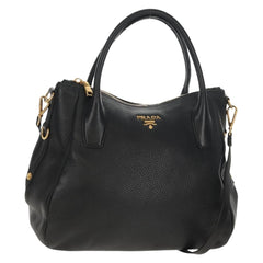 Prada Top Zip Convertible Tote Vitello Daino
