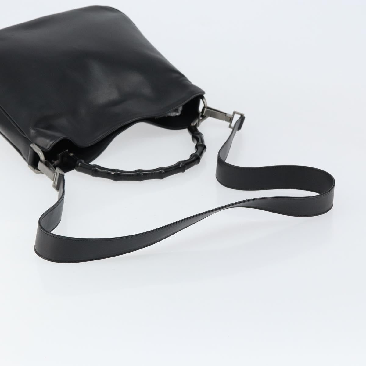 Gucci Vintage Bamboo Handle Open Hobo Leather