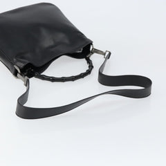 Gucci Vintage Bamboo Handle Open Hobo Leather