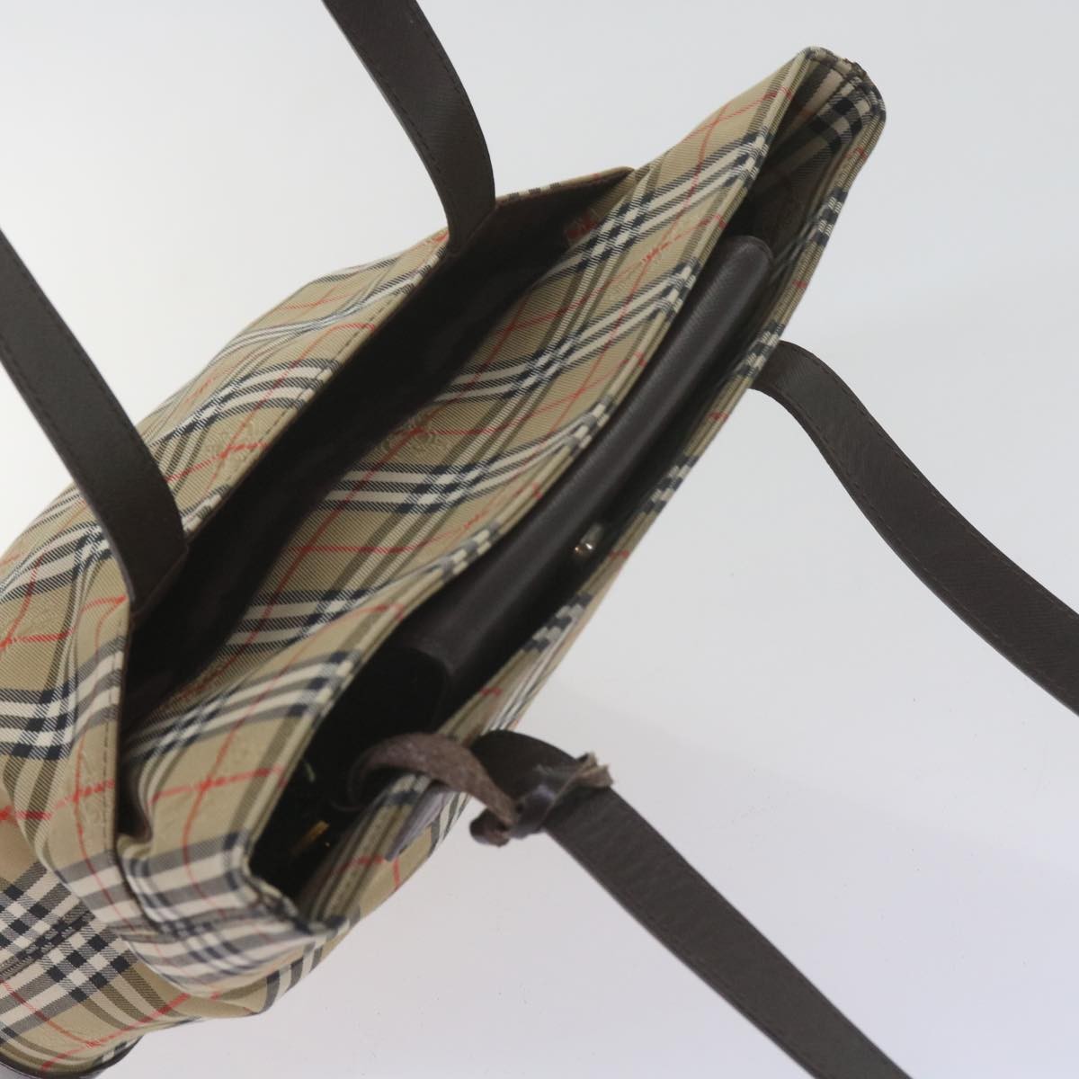 Burberry Nova Check Tote Leather