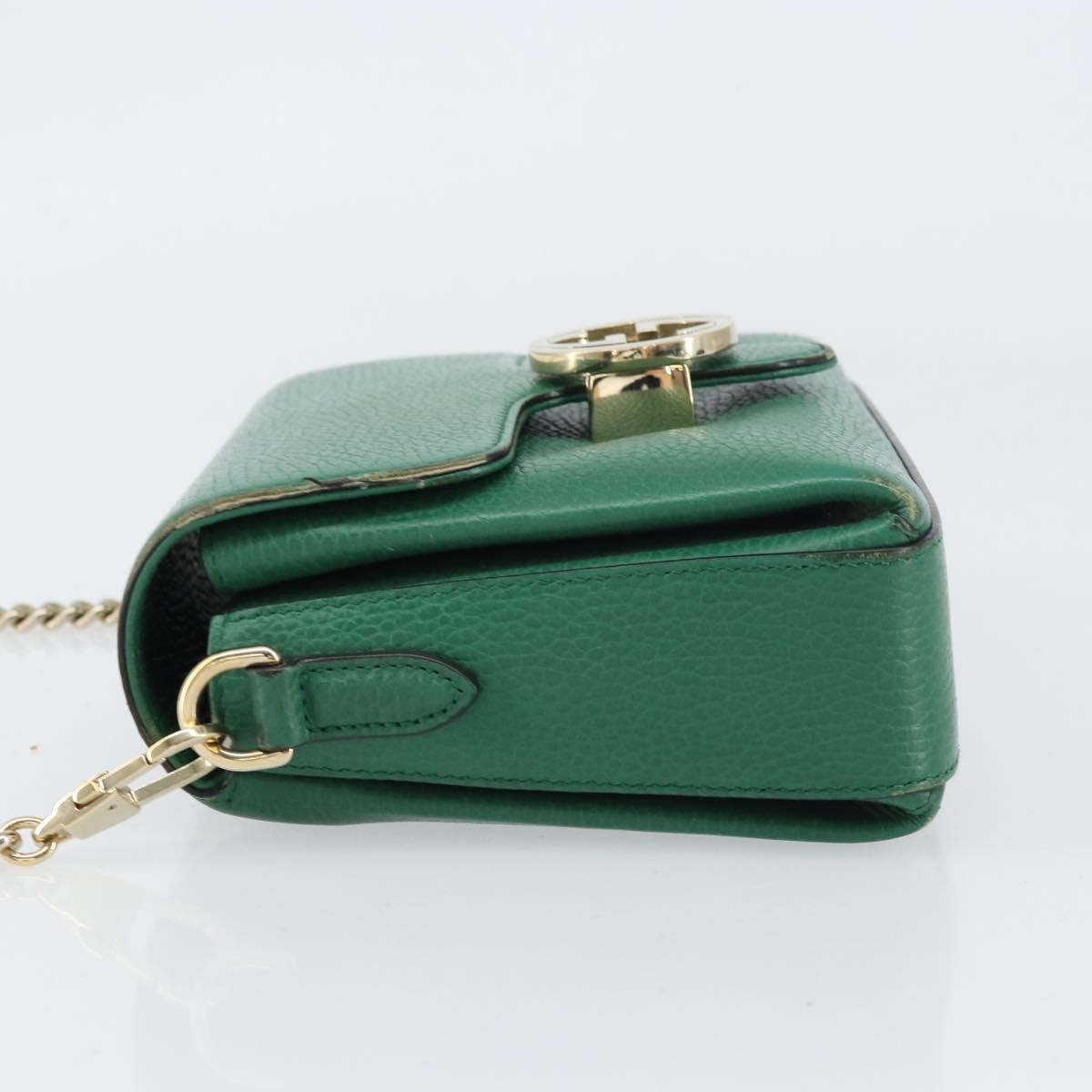 Gucci Interlocking Chain Crossbody Bag Leather