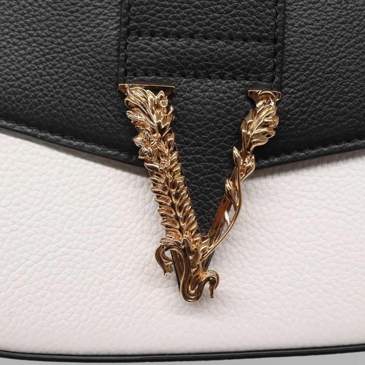 Versace Virtus Flap Messenger Bag Leather
