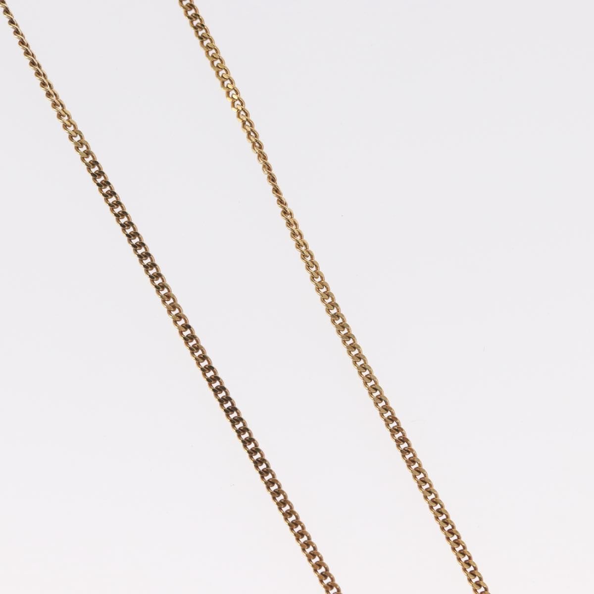 Christian Dior Vintage Logo Round Pendant Necklace Metal and Crystals