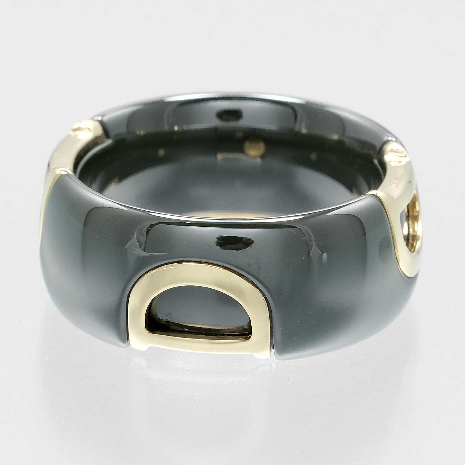 Damiani D Icon Ring K18 (White Gold), ceramic and Diamond