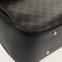 Celine Vintage Convertible Top Handle Bag Macadam Coated Canvas