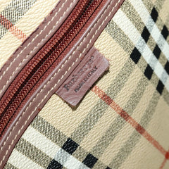 Burberry Convertible Weekend Duffle Bag Haymarket Coated Canvas