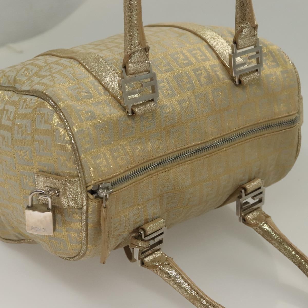 Fendi Boston Bag Zucchino Lurex Canvas