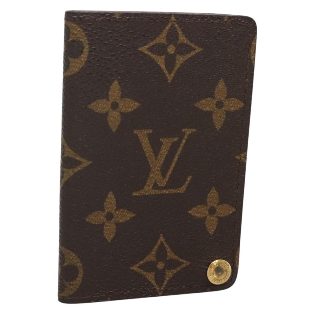 Louis Vuitton Porte Cartes Pression Card Case Monogram Canvas