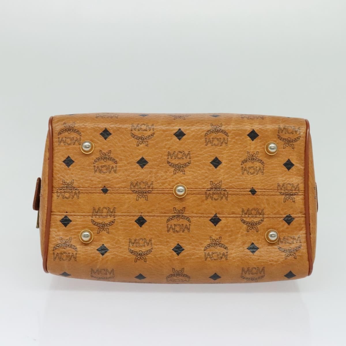 MCM Visetos Handbag Canvas and Leather