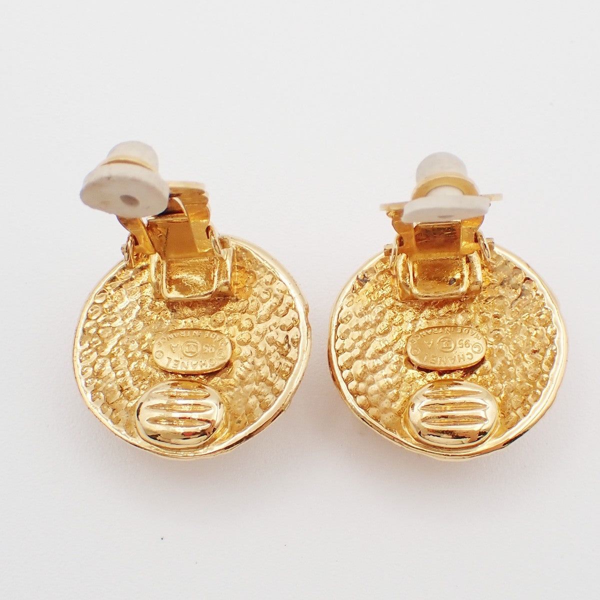 Chanel CC Round Earrings Metal