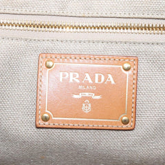 Prada Canapa Open Tote Canvas