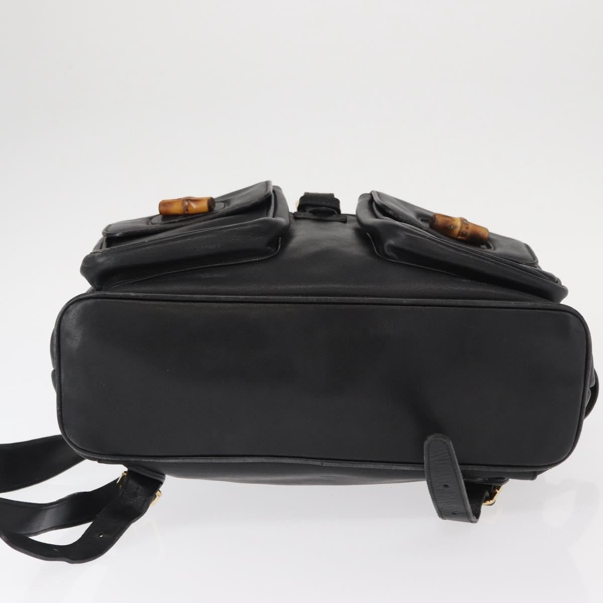 Gucci Vintage Bamboo Backpack Leather