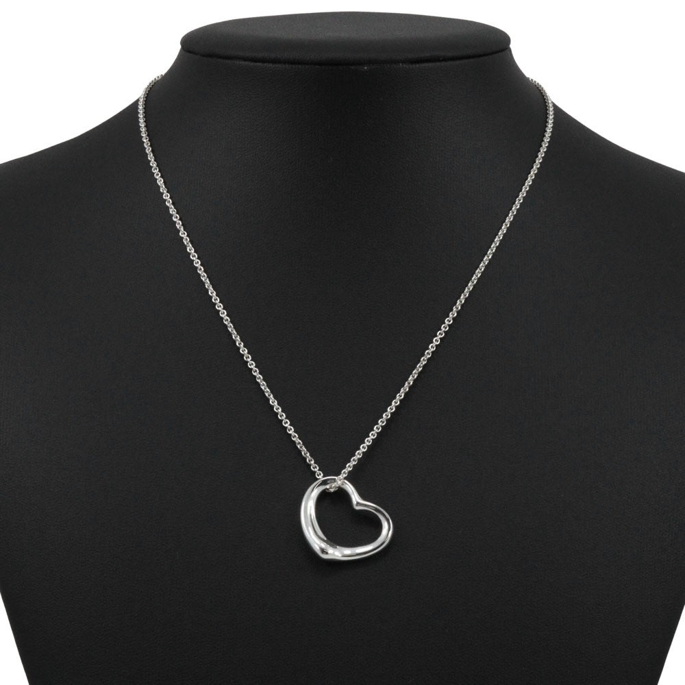 Tiffany & Co. Elsa Peretti Open Heart Pendant Necklace Sterling Silver