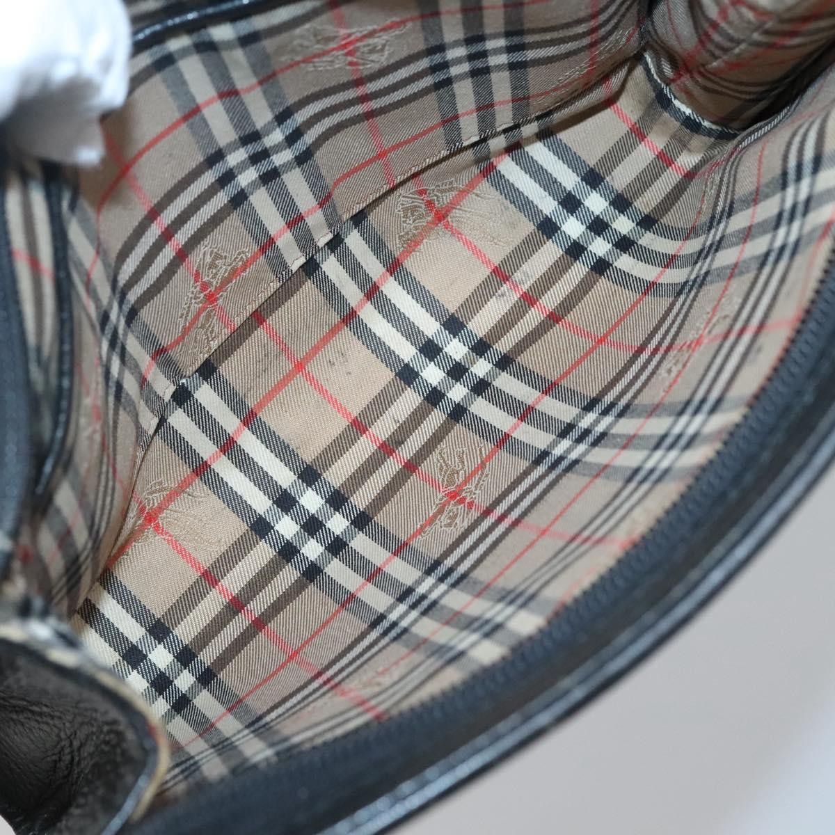 Burberry Zip Clutch Leather