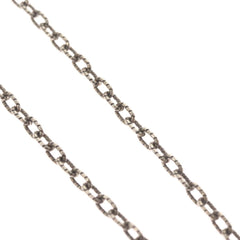 Gucci Engraved Interlocking G Chain Link Pendant Necklace Sterling Silver