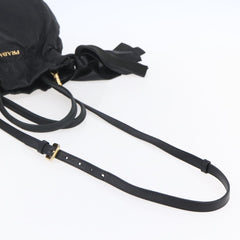 Prada Bow Tie Pleated Tote Leather