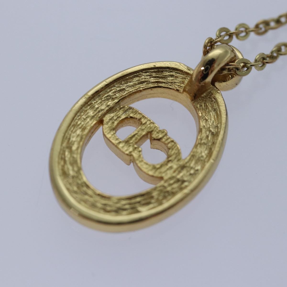 Christian Dior CD Pendant Necklace Gold-plated