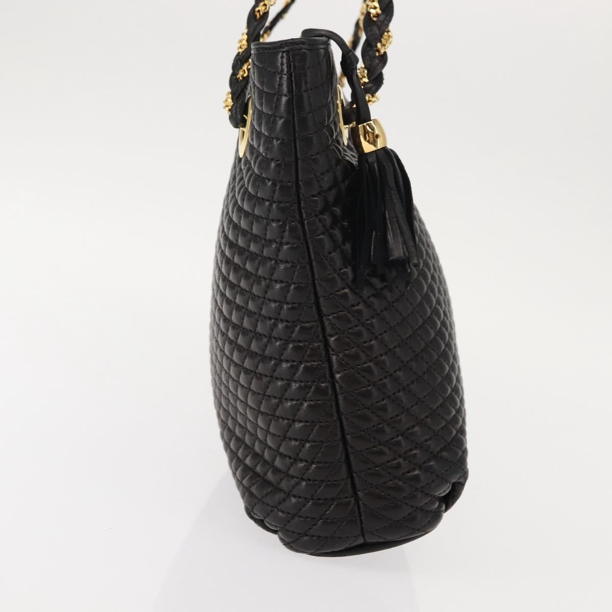 Bally Vintage Chain Shoulder Bag Quilted Leather