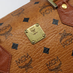 MCM Visetos Handbag Canvas and Leather