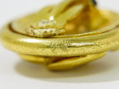 Chanel Vintage Round CC Clip-On Earrings Metal