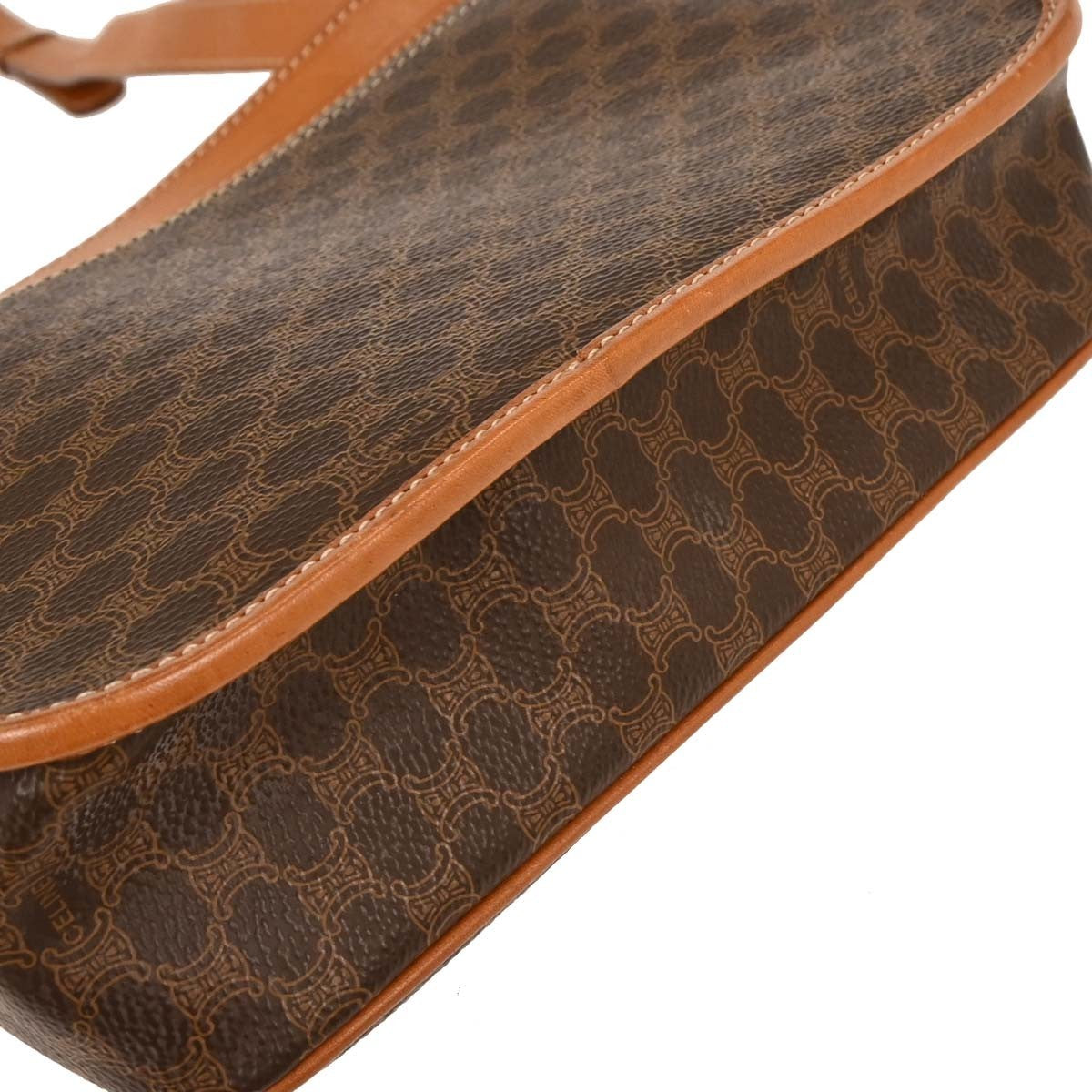 Celine Vintage Flap Shoulder Bag Macadam Coated Canvas