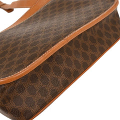 Celine Vintage Flap Shoulder Bag Macadam Coated Canvas