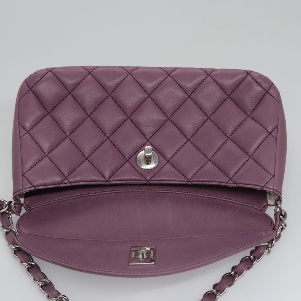 Chanel Crescent Chain Shoulder Bag Quilted Lambskin