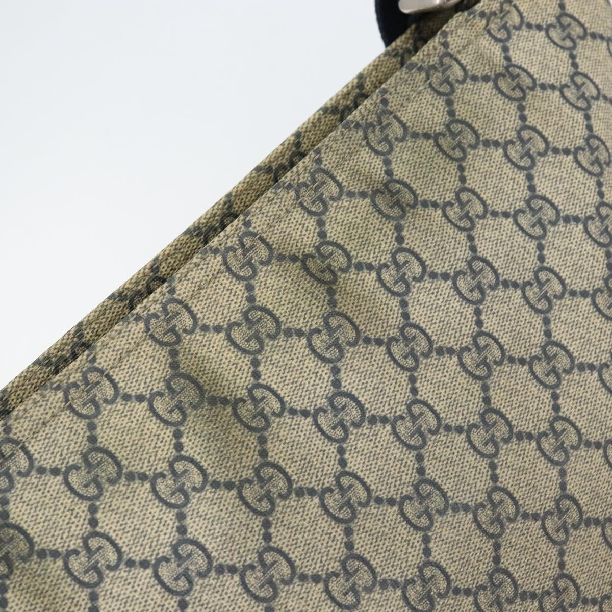 Gucci Zip Top Messenger Bag GG Coated Canvas