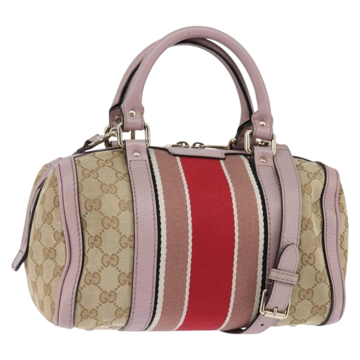Gucci Vintage Web Boston Bag GG Canvas