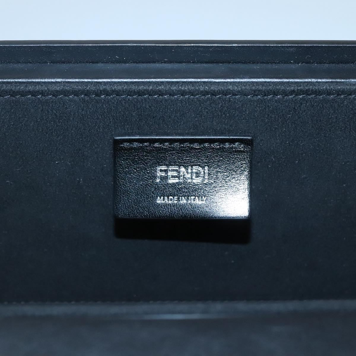 Fendi Logo Horizontal Box Crossbody Bag Leather