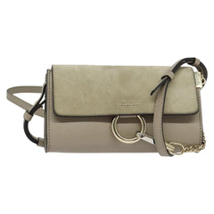 Chloe Faye Shoulder Bag Leather and Suede