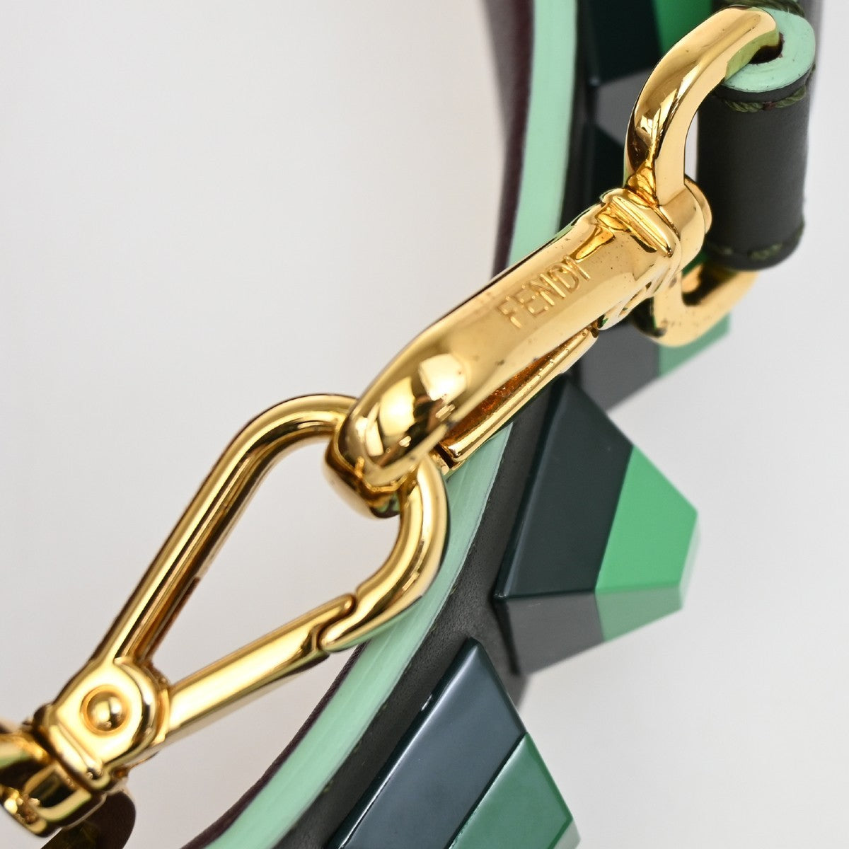 Fendi Mini Strap You Short Shoulder Strap Studded Leather