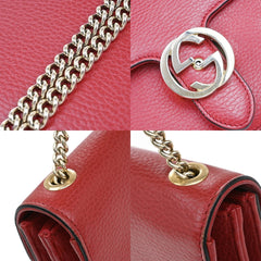 Gucci Interlocking Shoulder Bag Leather