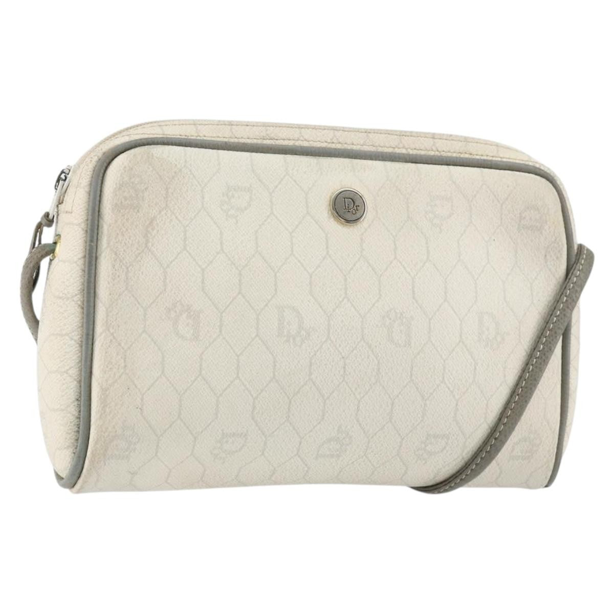 Christian Dior Vintage Honeycomb Shoulder Bag Canvas
