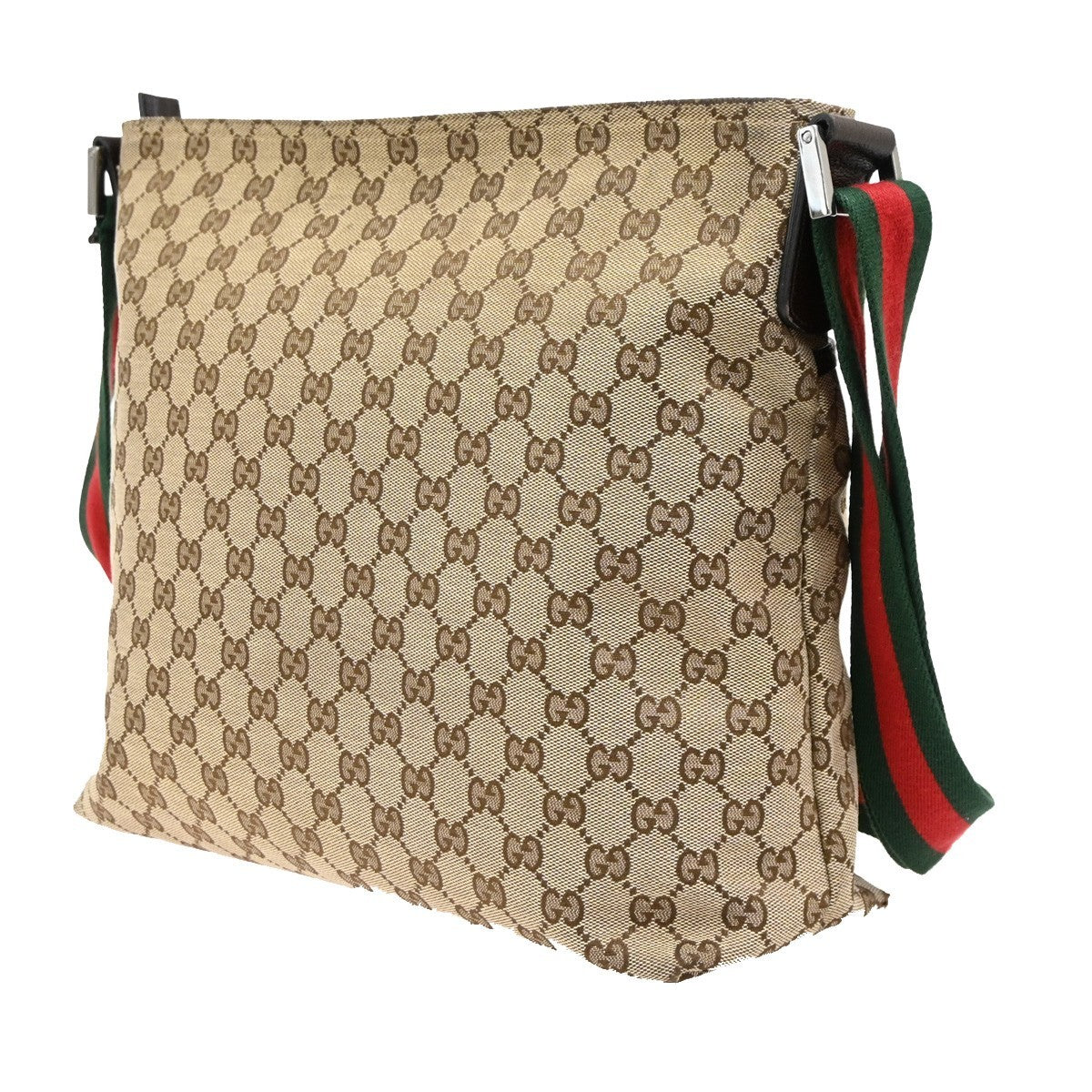 Gucci Front Pocket Web Messenger GG Canvas